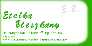 etelka bleszkany business card
